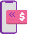 Ilustração de celular com logo de recarga
